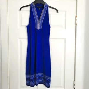 👗White House Black Market Blue Halter Dress - NWOT
